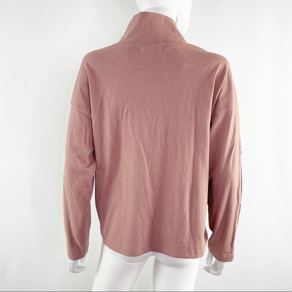 New Madewell Blush Pink Long Sleeve Button Sleeve Sweater Top Size S - Picture 8 of 10